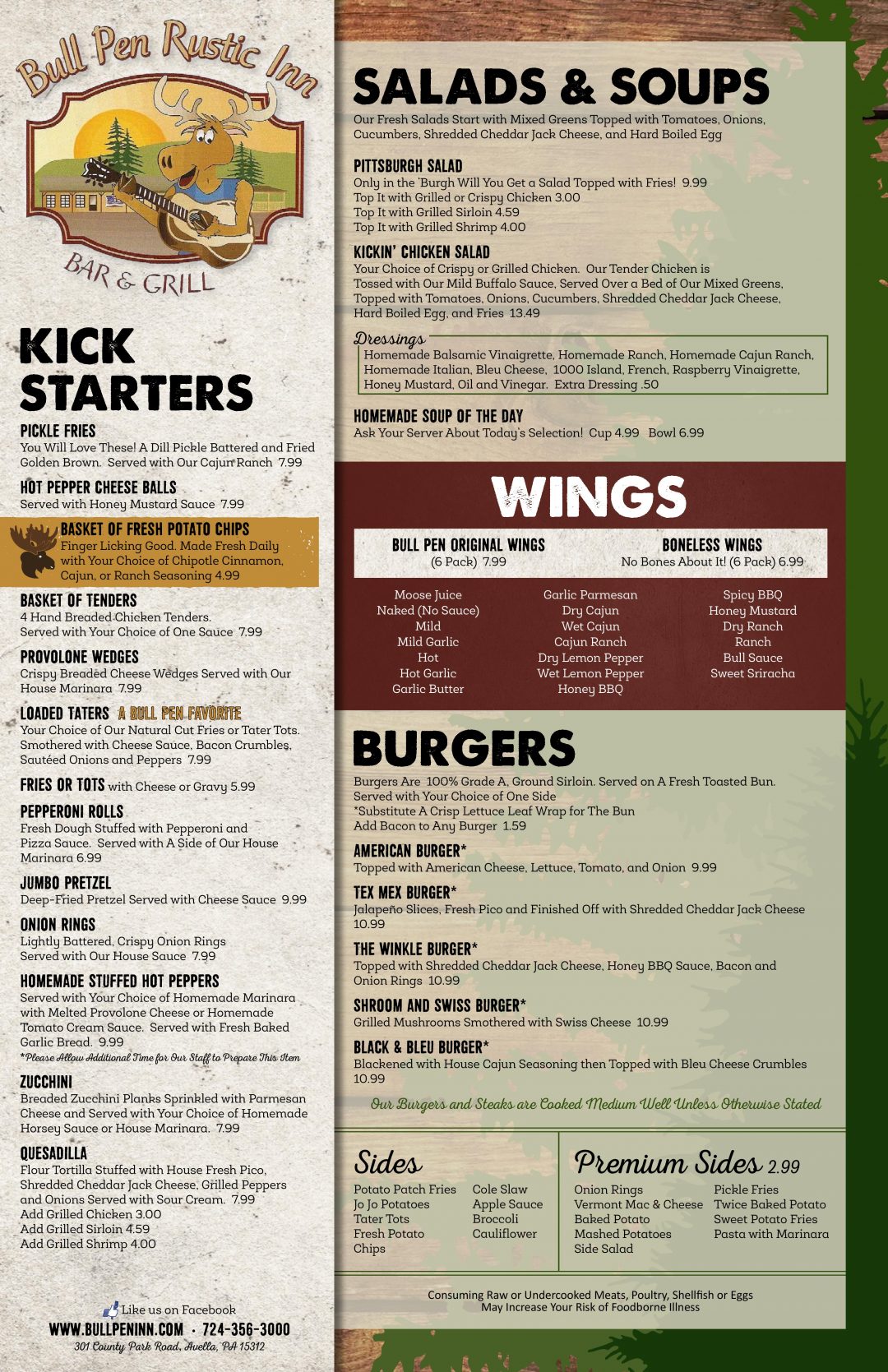 Bull Pen Menu 5.5.19-page-001 - Bull Pen Rustic Inn